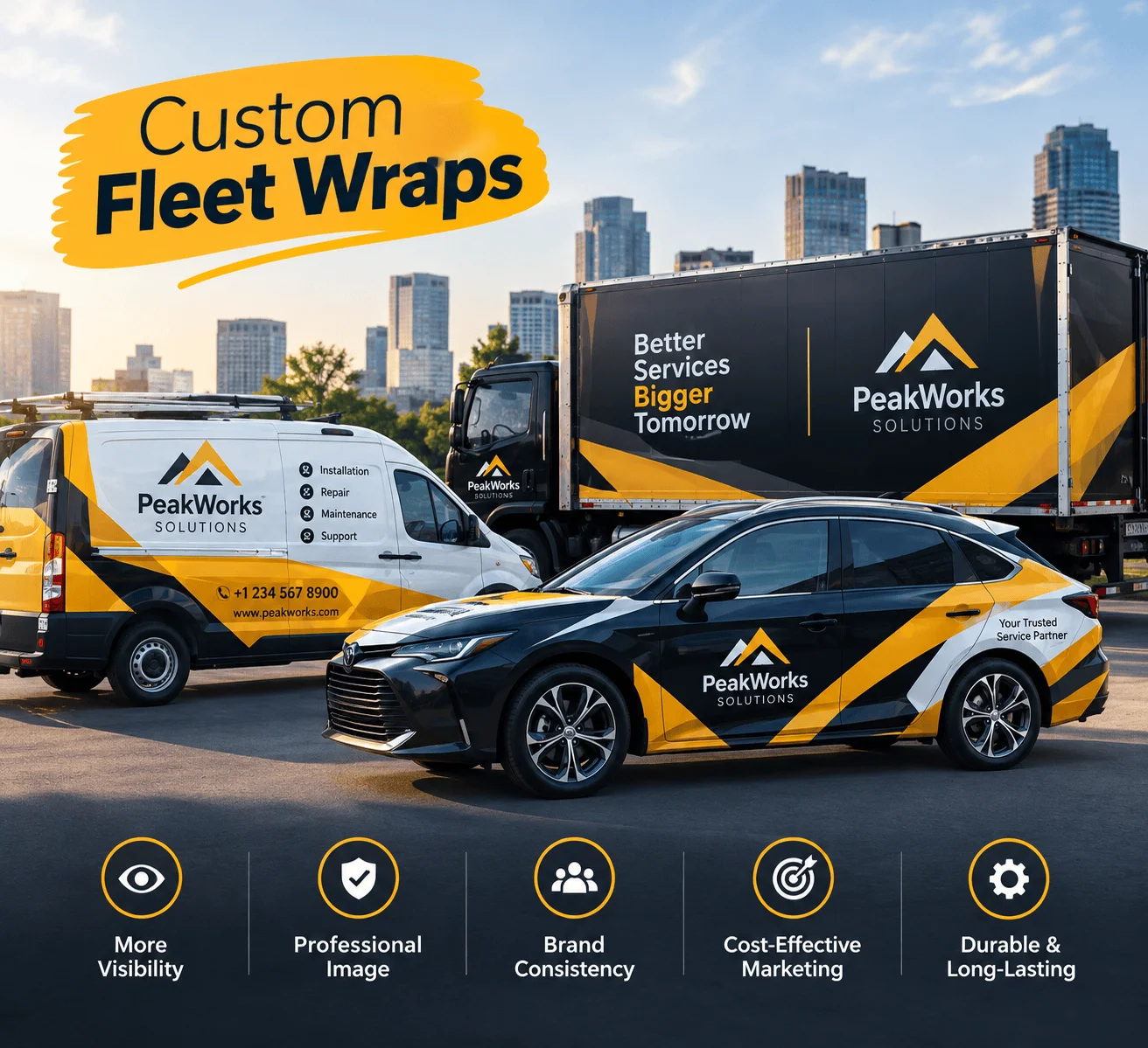 Custom Fleet Wraps: Branding Your Business Vehicles in a Smart Way