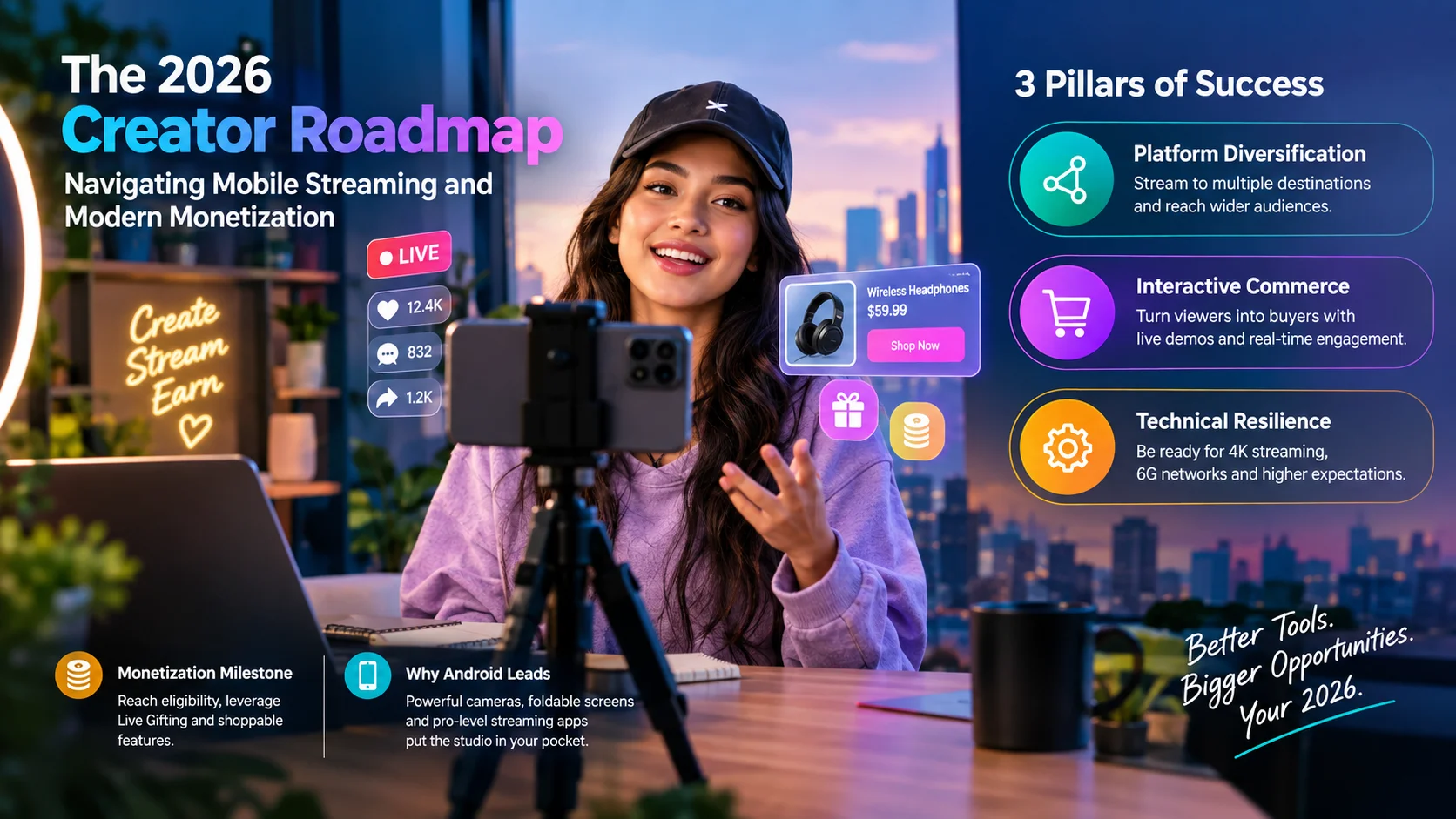 The 2026 Creator Roadmap: Navigating Mobile Streaming and Modern Monetization