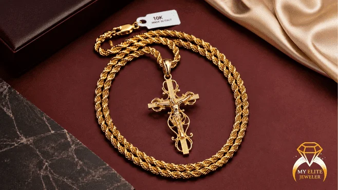 Buy 10K 14K Cuban Chain Rope Chain in Texas USA–My Elite Jeweler