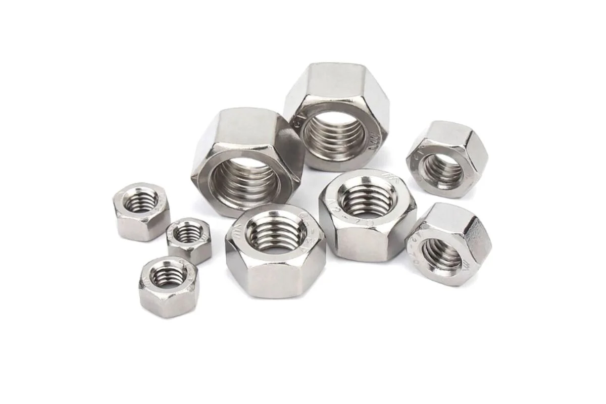  Industrial Hex Nuts in Different Sizes, Materials and Standards
