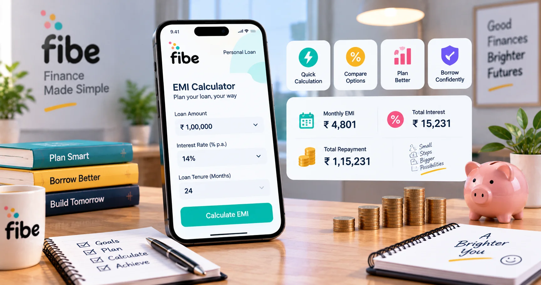 Fibe Personal Loan EMI Calculator: Check Monthly EMI, Interest and Total Repayment