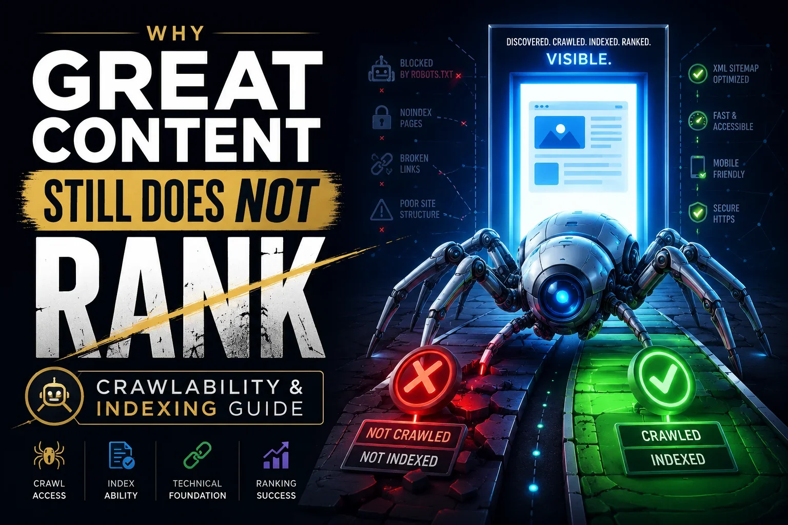 Why Great Content Still Does Not Rank: Crawlability and Indexing Guide