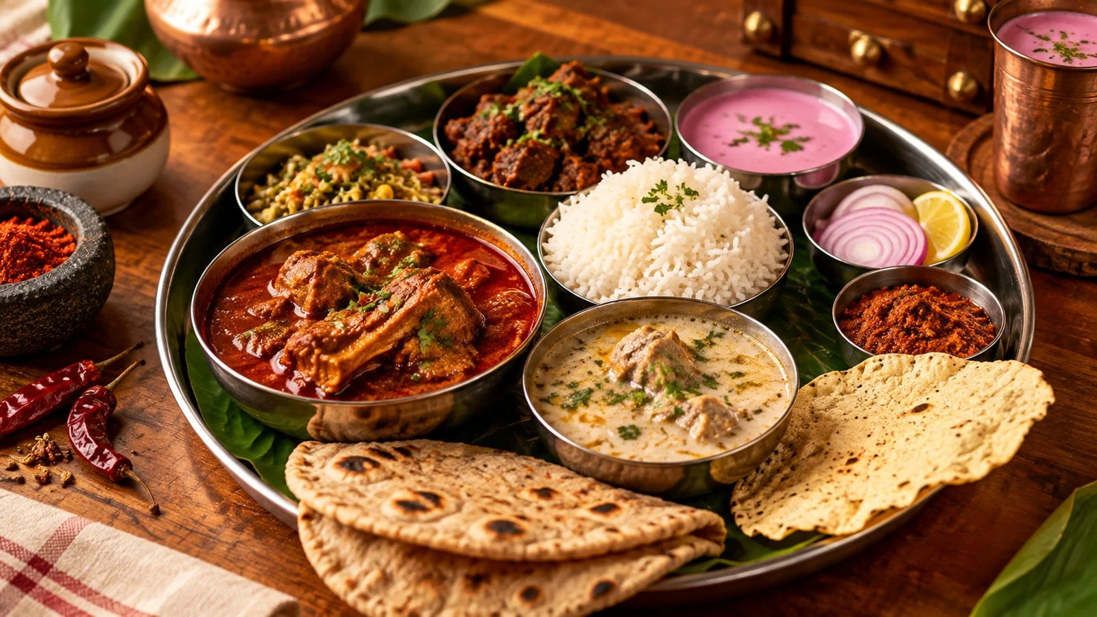 The Rich and Comforting World of Authentic Kolhapuri Thali