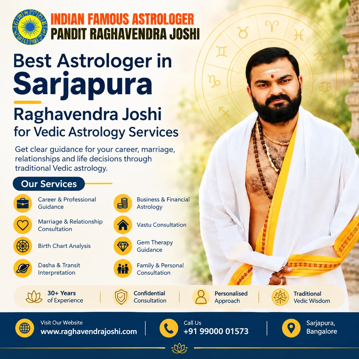 Best Astrologer in Sarjapura – Raghavendra Joshi for Vedic Astrology & Personal Guidance