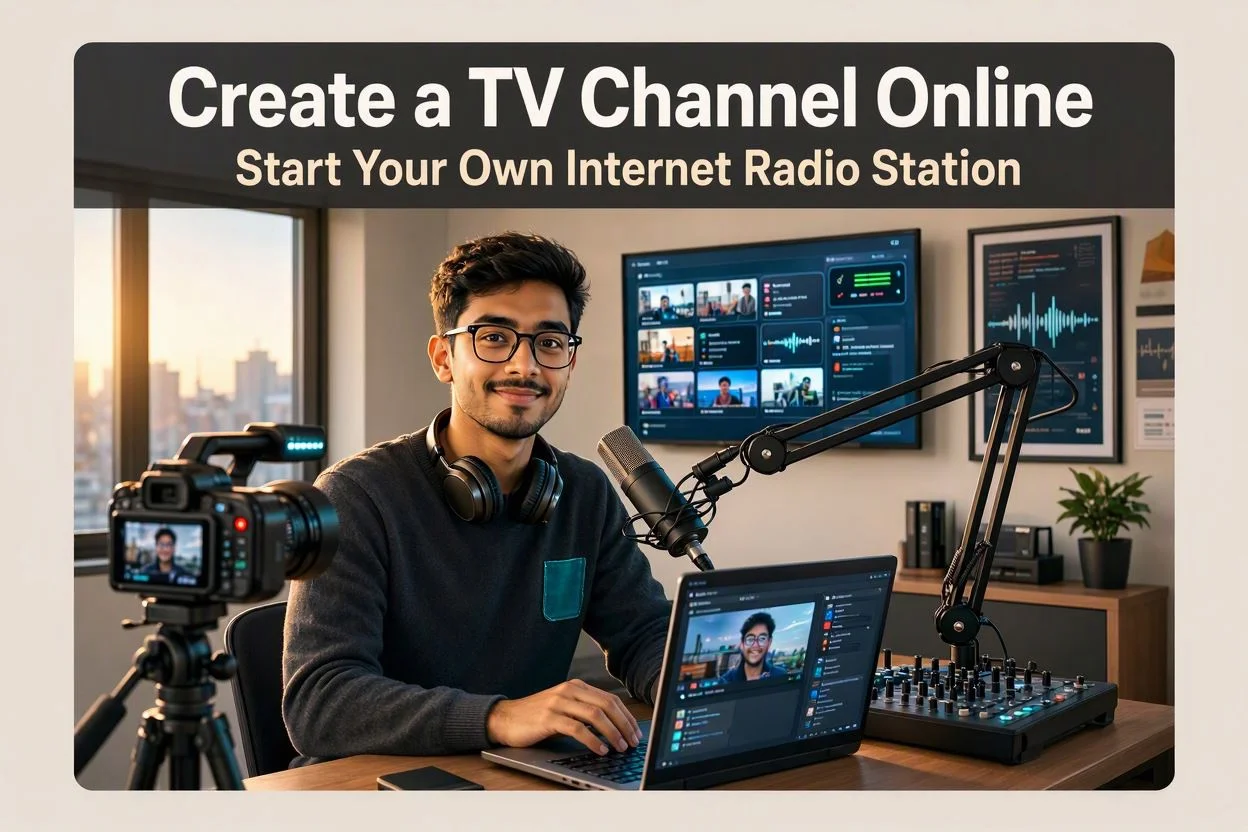 Create a TV Channel Online and Start Your Own Internet Radio Station