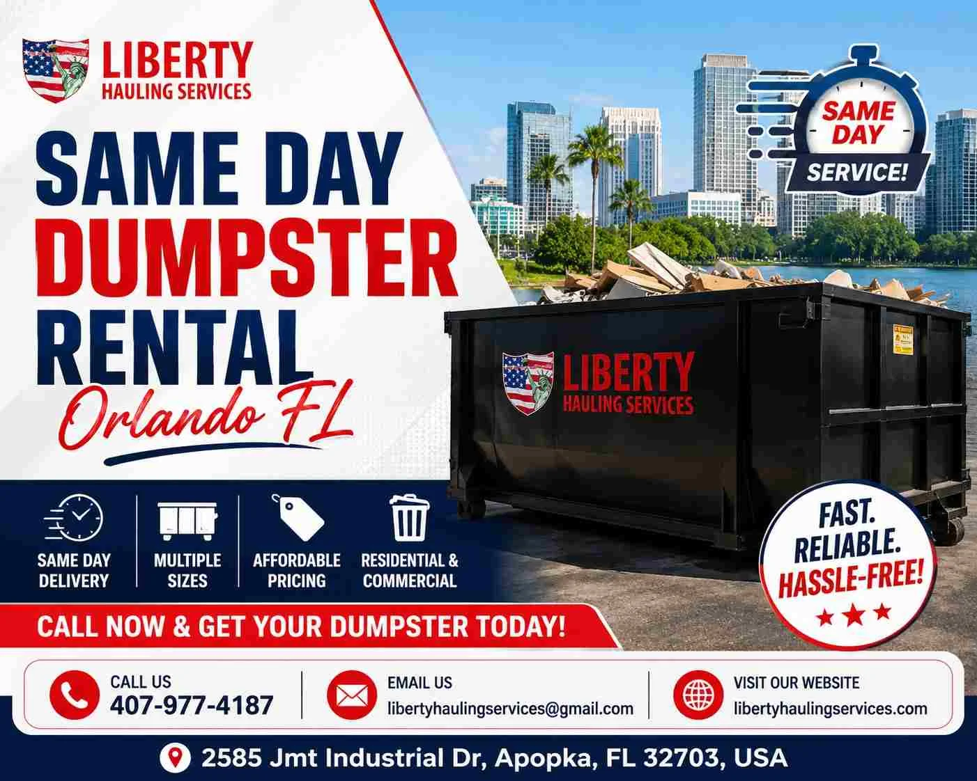 Need a Dumpster ASAP? Your Guide to Same Day Dumpster Rental Orlando FL