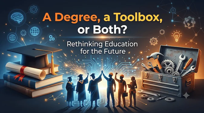 A Degree, a Toolbox, or Both? Rethinking Education for the Future