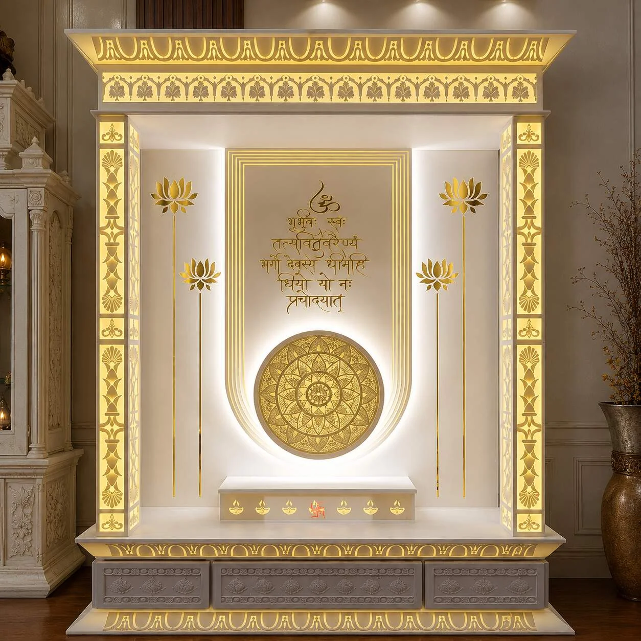 Corian Temple in Delhi | Engravers Sign