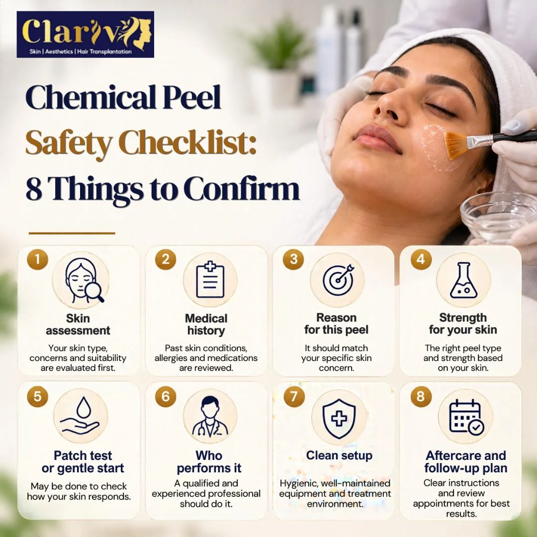 Chemical Peel Safety Checklist: 8 Things to Confirm Before You Sit Down | Clariv Skin