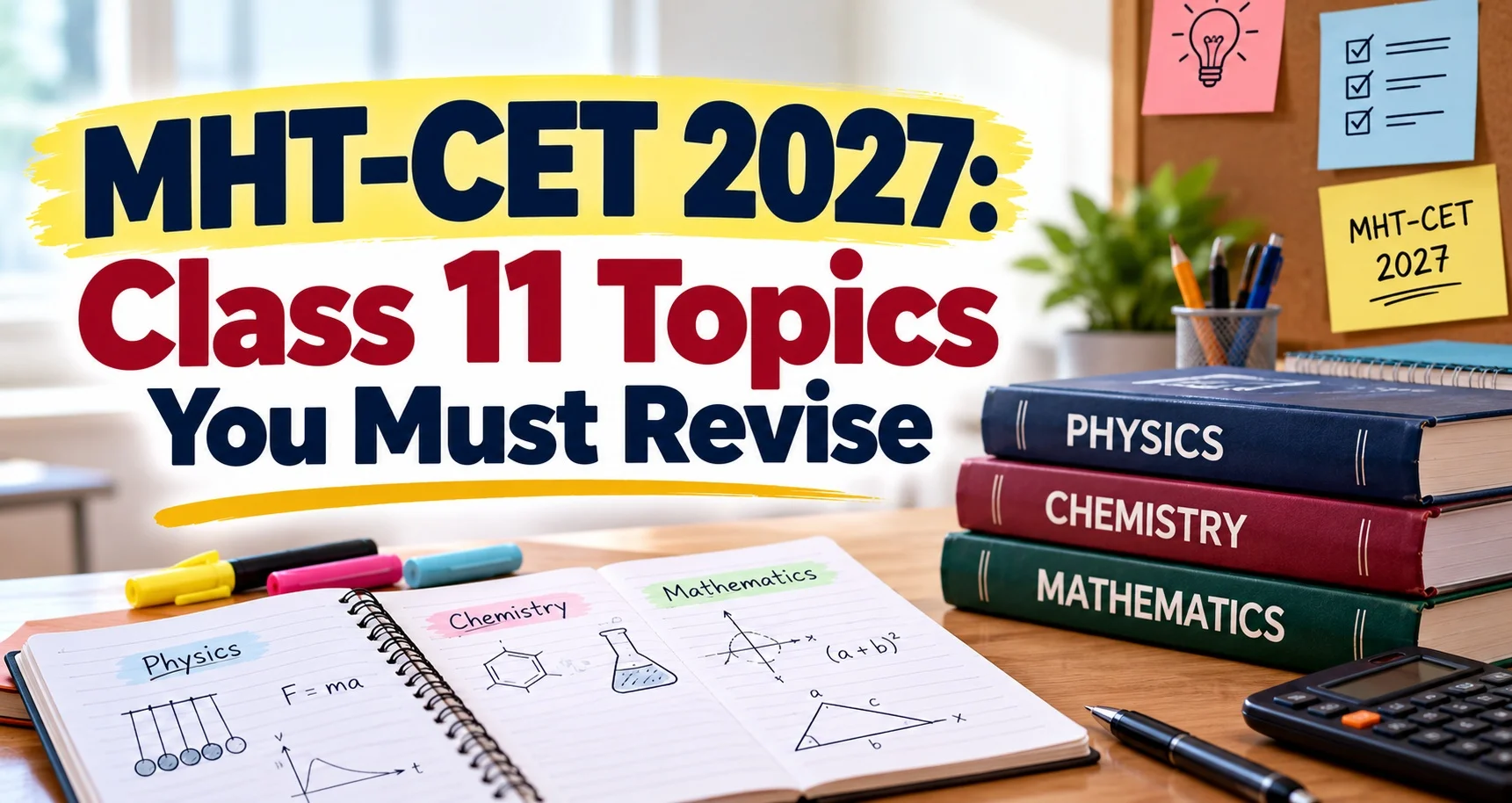 MHT-CET 2027: Class 11 Topics You Must Revise