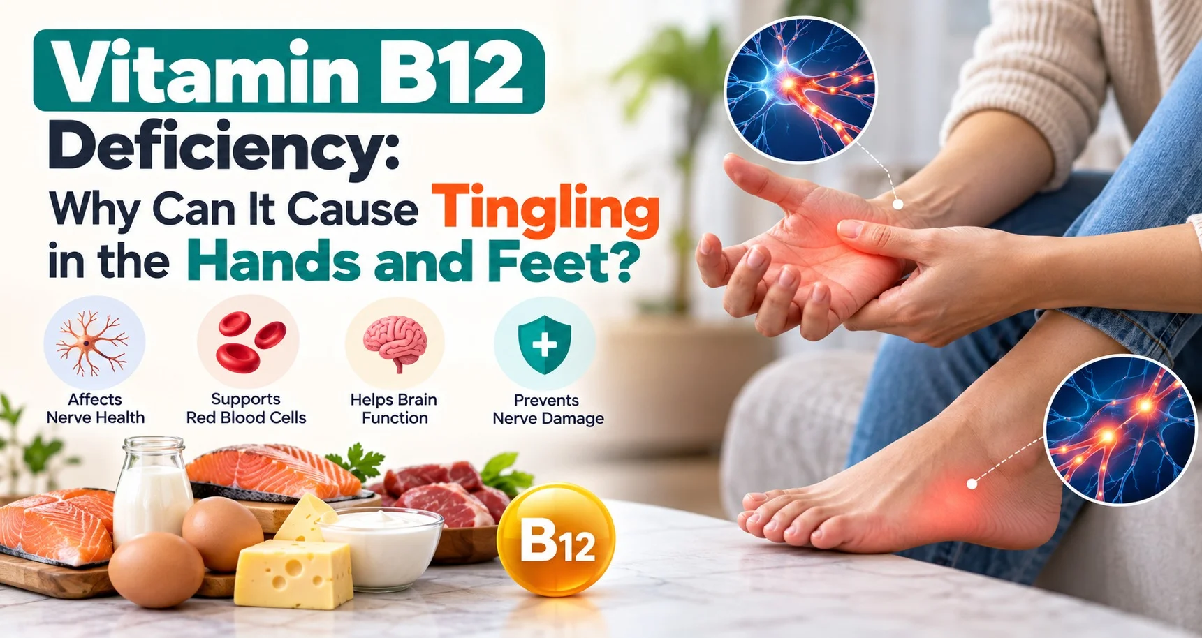 Vitamin B12 Deficiency: Why Can It Cause Tingling in the Hands and Feet?