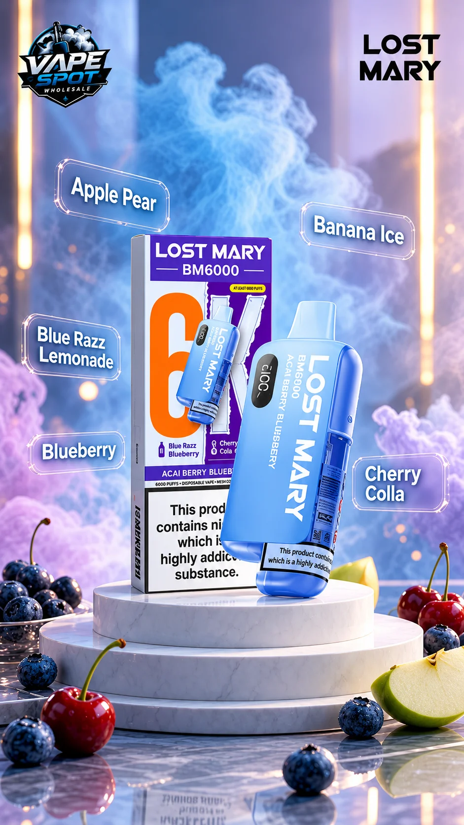 Which Lost Mary BM6000 flavours should a new UK shop order first?
