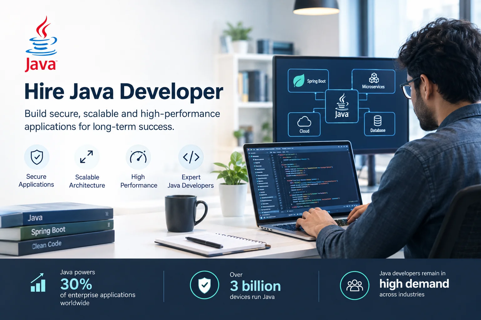 Hire Java Developer to Build Secure, Scalable and High-Performance Applications