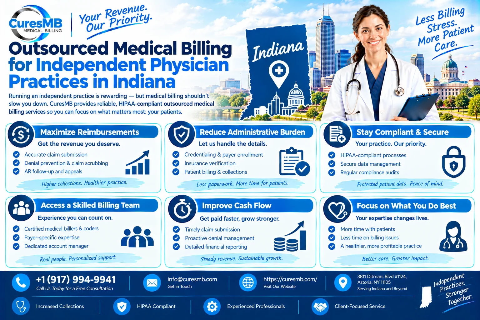 Outsourced Medical Billing for Independent Physician Practices in Indiana