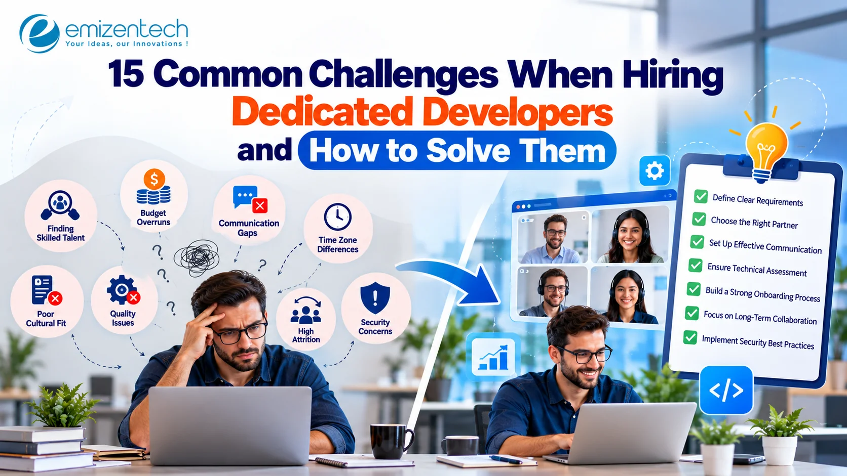 15 Common Challenges When Hiring Dedicated Developers and How to Solve Them