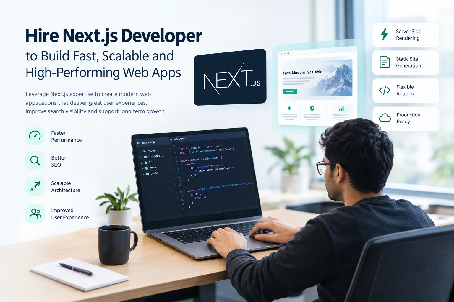 Hire Next.js Developer to Build Fast, Scalable and High-Performing Web Apps