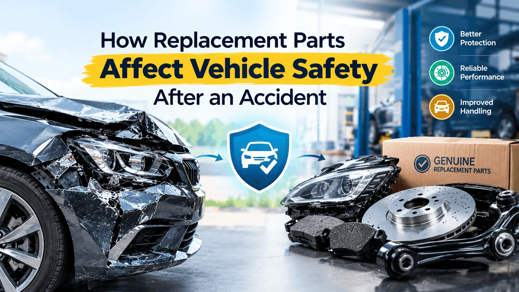 How Replacement Parts Affect Vehicle Safety After an Accident