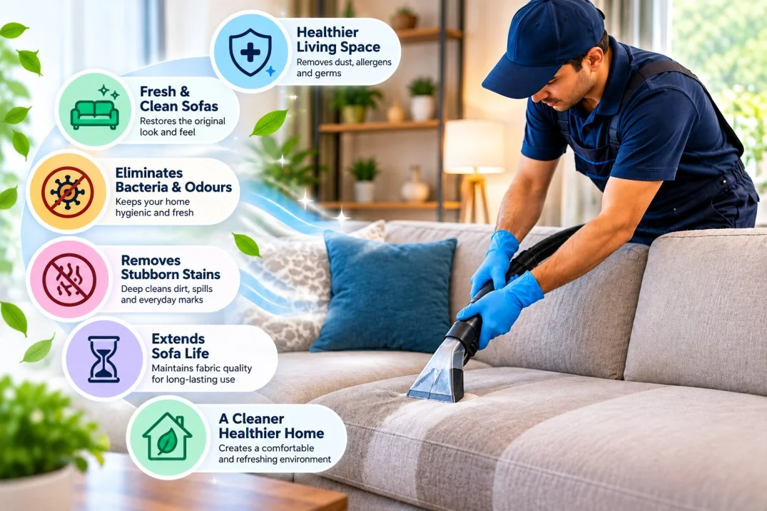 Sofa Shampooing Services in Delhi: Benefits of Professional Upholstery Cleaning