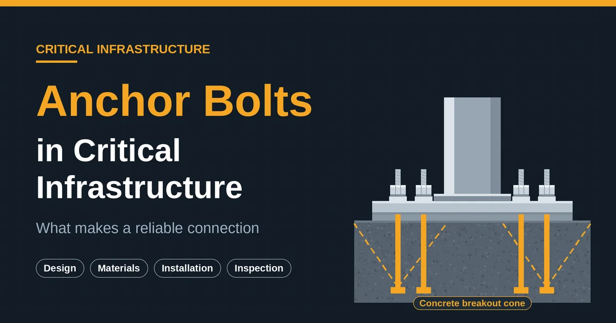 Anchor Bolts in Critical Infrastructure: What Makes a Reliable Connection