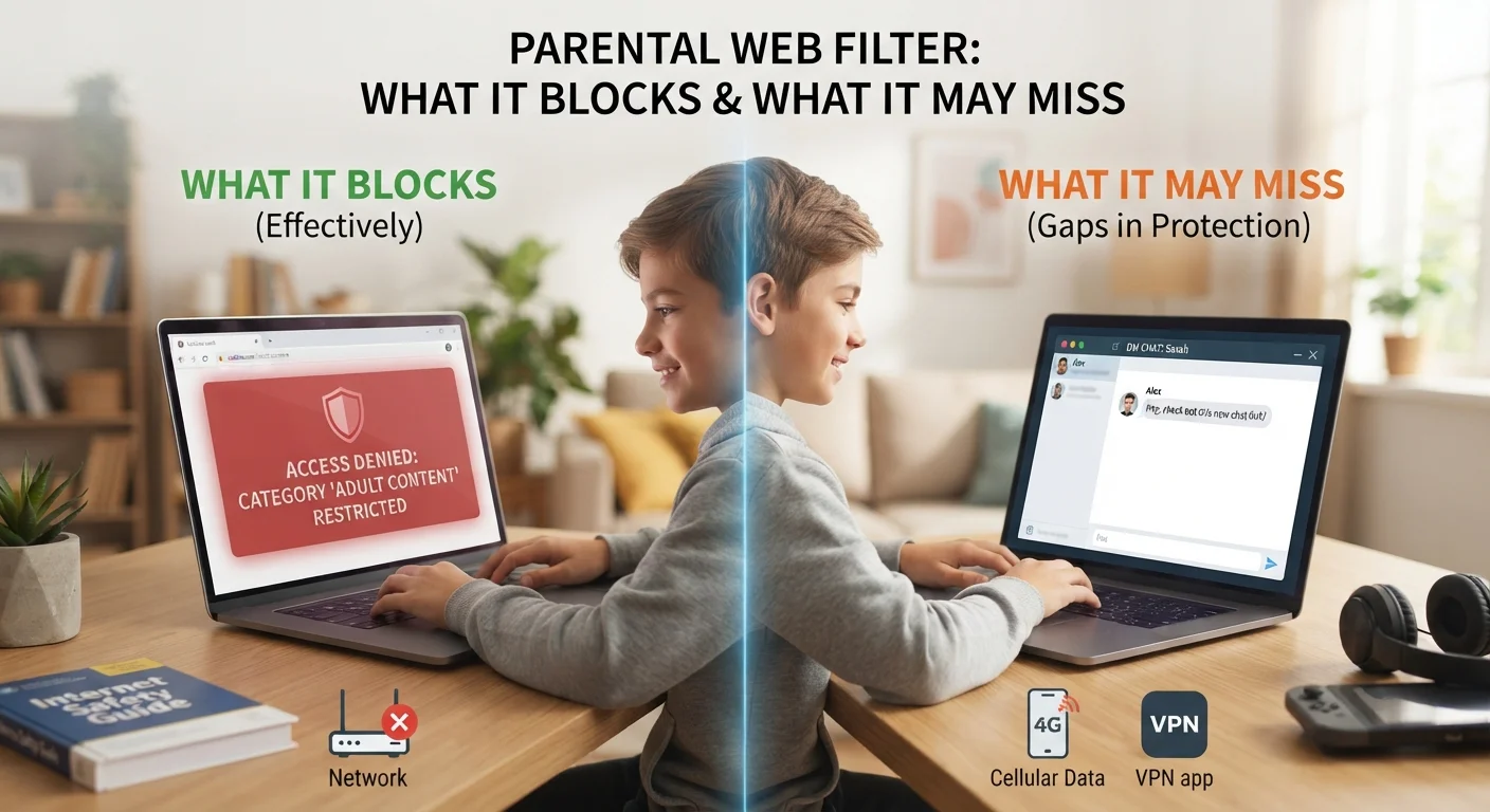 What a Parental Web Filter Blocks - and What It May Miss
