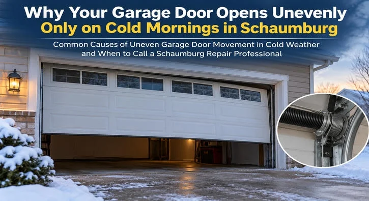Why Your Garage Door Opens Unevenly Only on Cold Mornings in Schaumburg