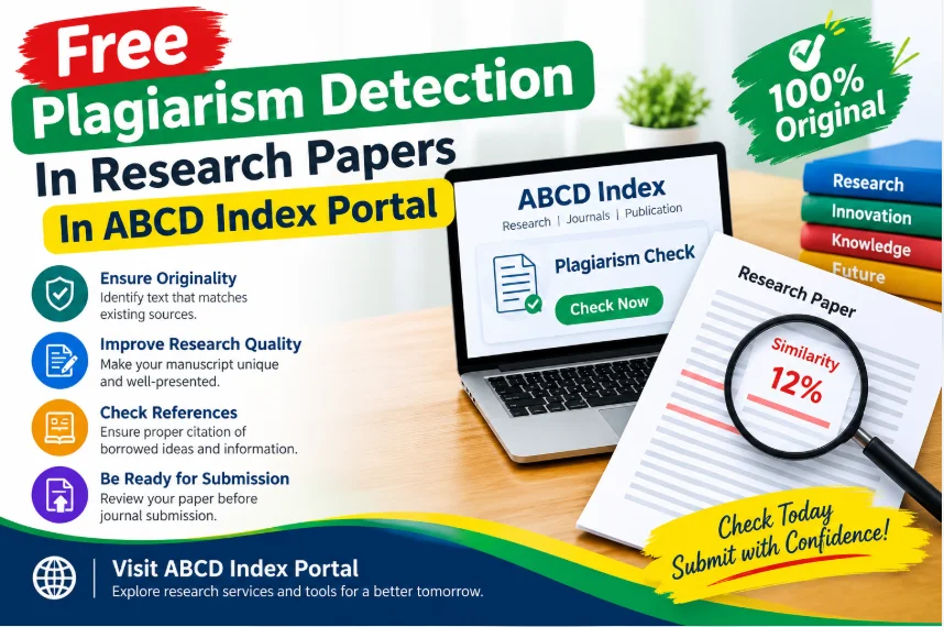 Free Plagiarism Detection in Research Papers on ABCD Index Portal