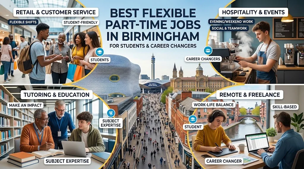 Best Flexible Part-Time Jobs in Birmingham for Students and Career Changers