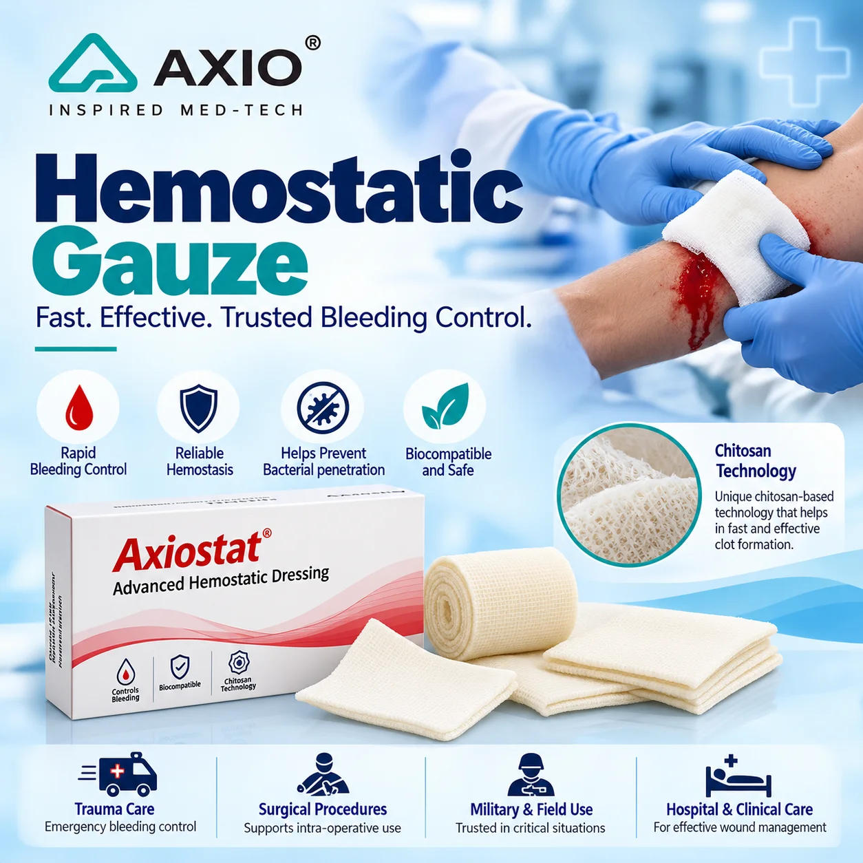 How to Choose a Reliable best hemostatic gauze: A Buyer’s Guide by Axiobio Solutions
