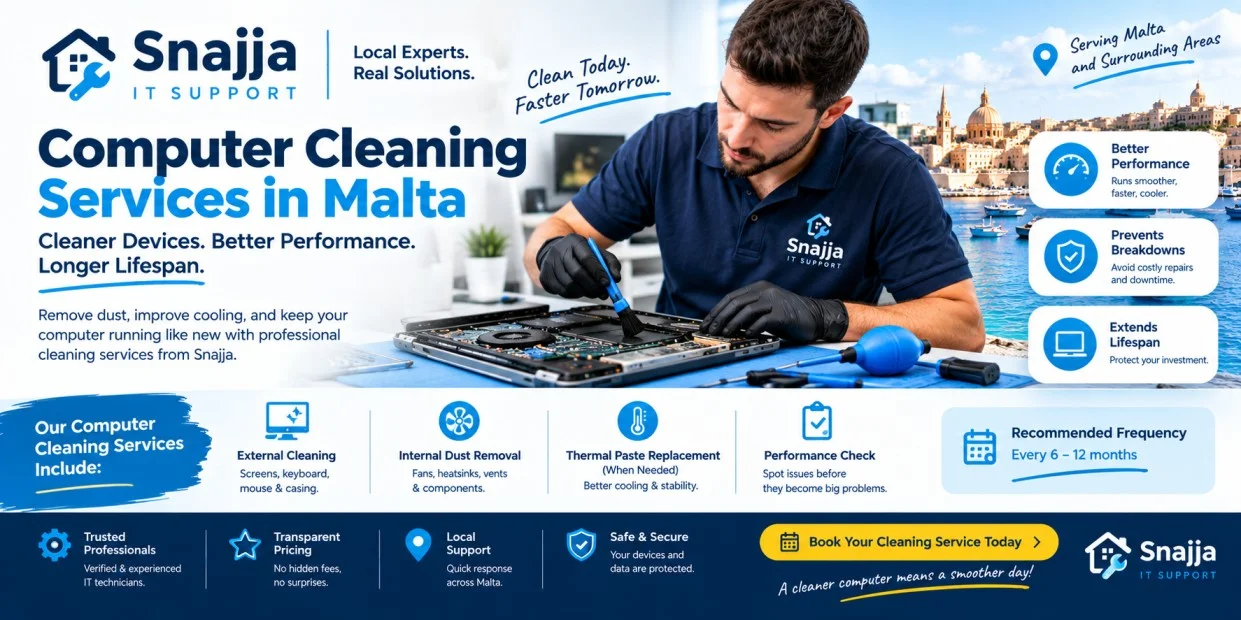 Book Computer Cleaning Services in Malta | Snajja