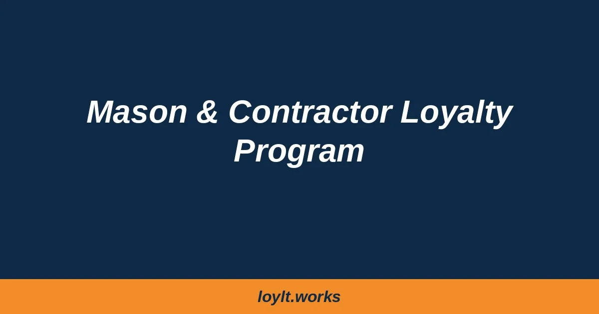 Mason and Contractor Loyalty Programs: Rewarding the People Who Build India