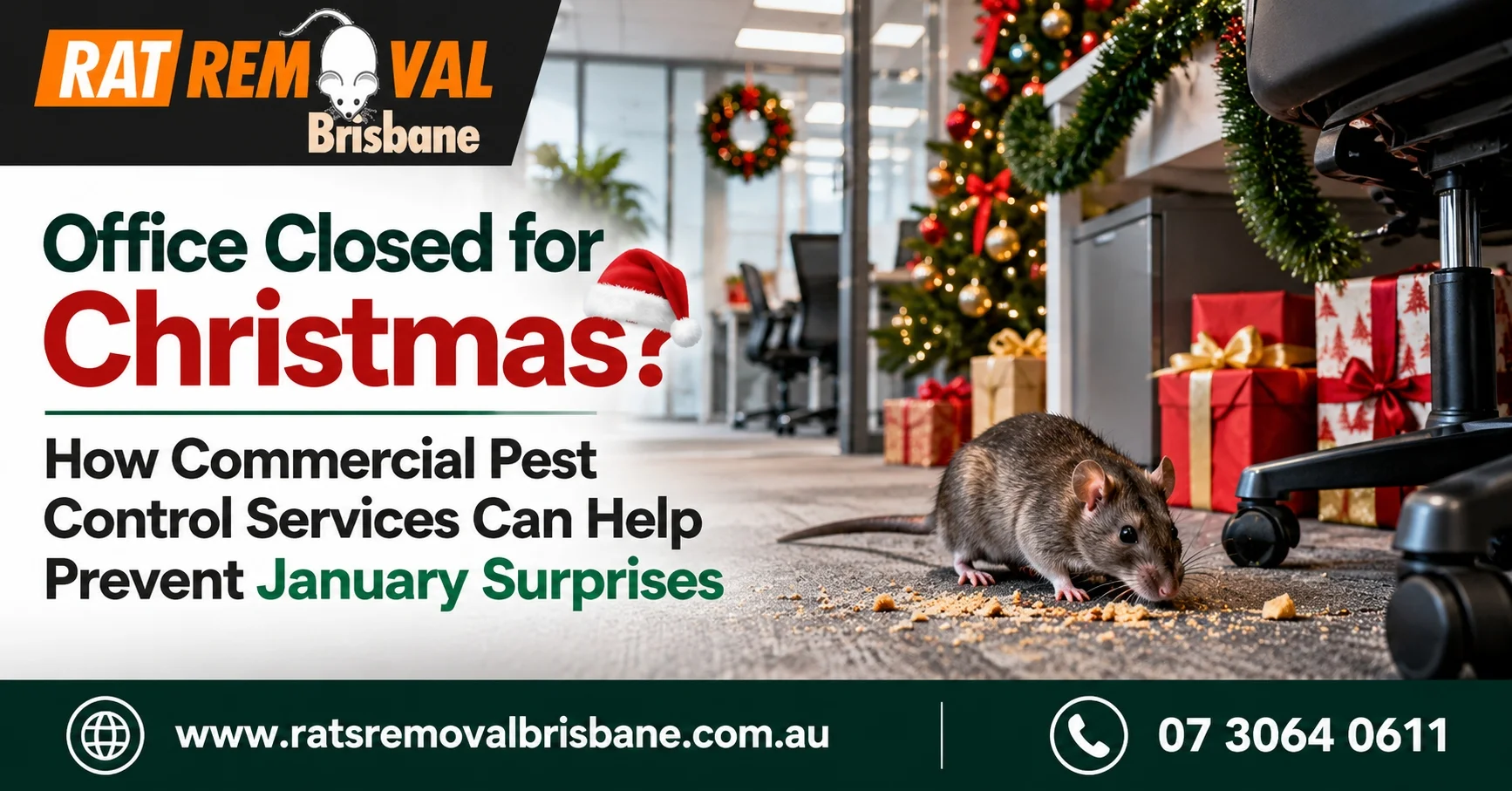 Office Closed for Christmas? How Commercial Pest Control Services Can Help Prevent January Surprises