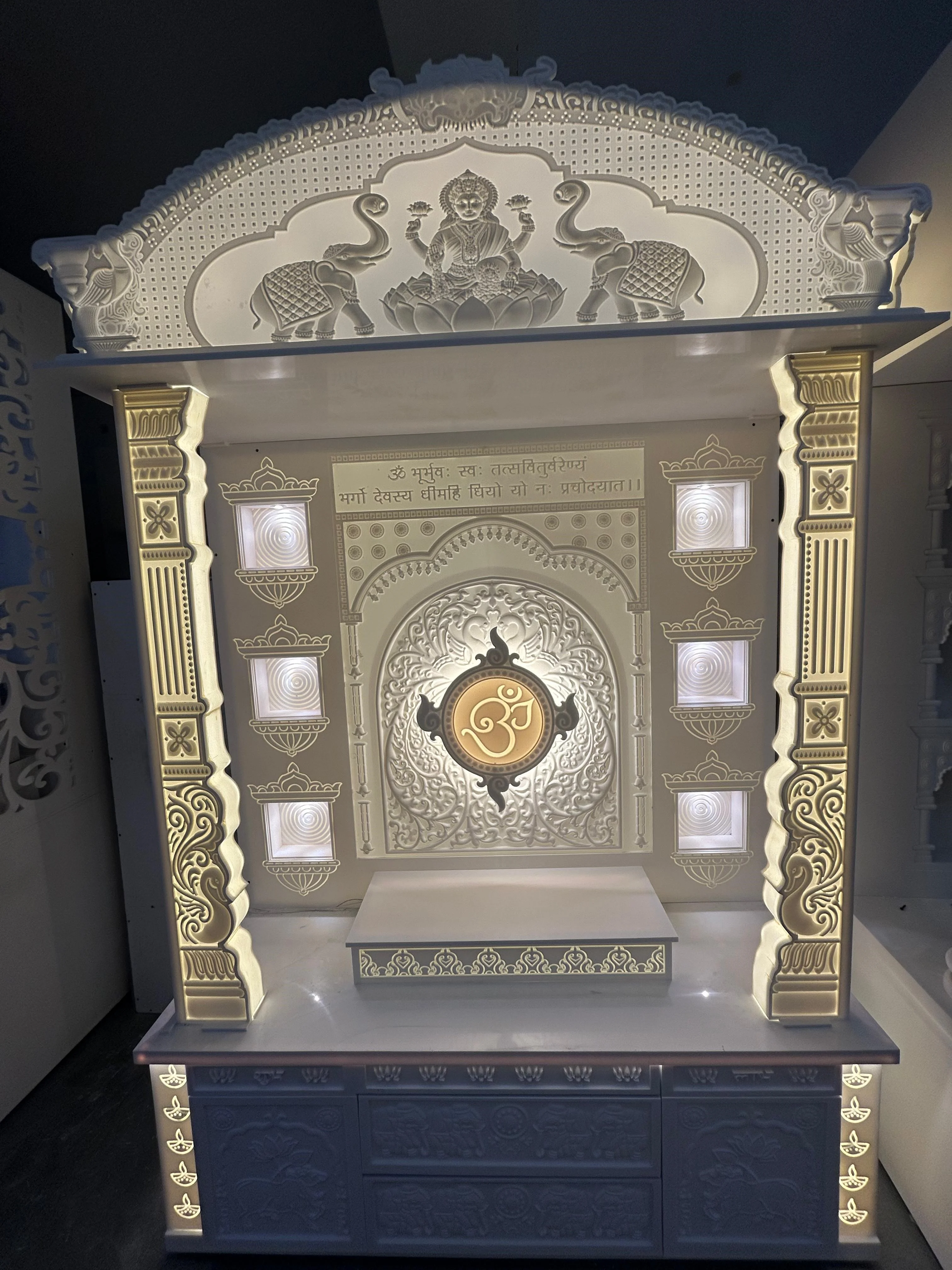 Corian Temple in Delhi for Modern Homes | Engravers Sign