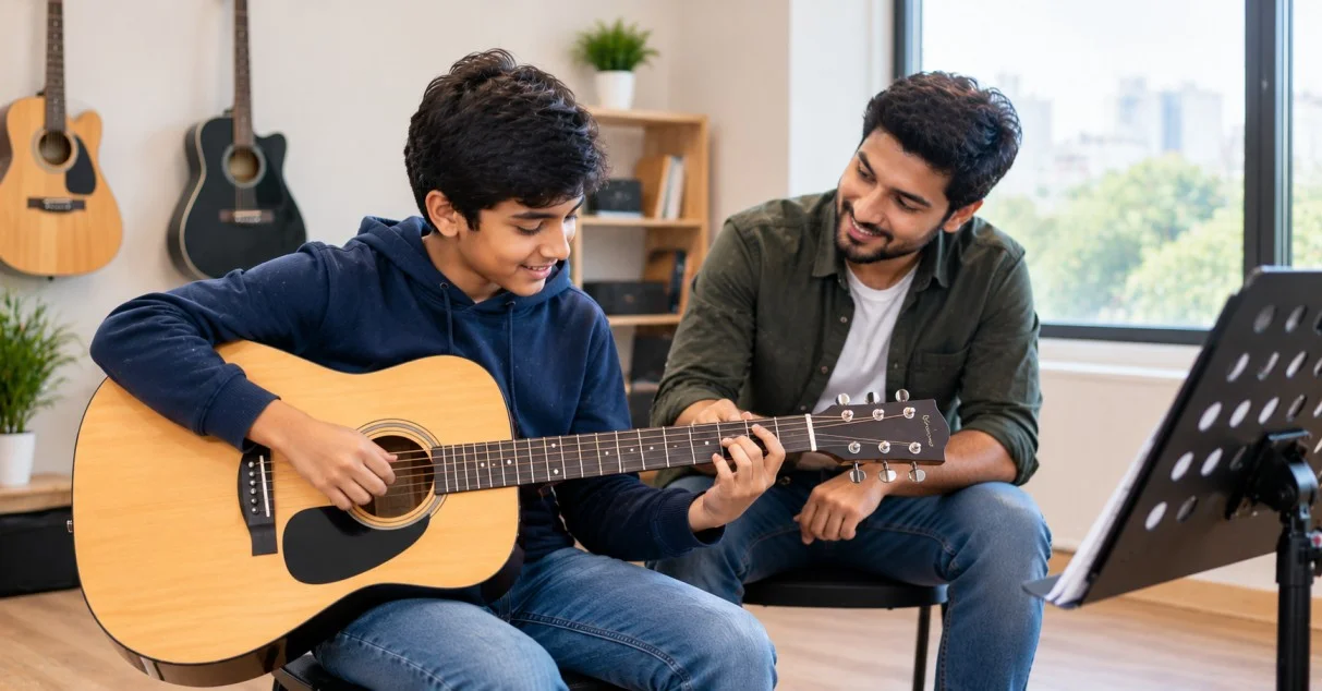 What Are the Top 7 Benefits of Joining Guitar Classes in Gurgaon?